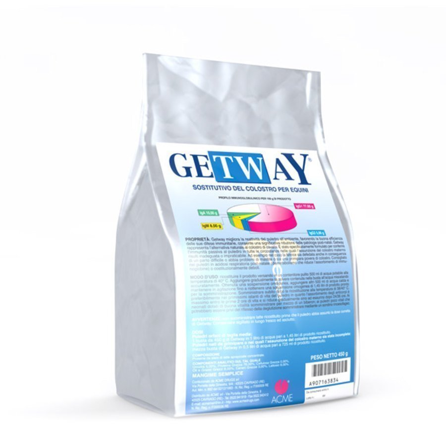 Getway acme sostitutivo liofilizzato del colostro per puledri getway busta da 450 grammi - immagine 2