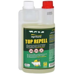 Top Repell repellente insetti, la migliore prevenzione contro la Blue Tongue e la nuova peste bovina, la Dermatite Nodulare Contagiosa - 500ml