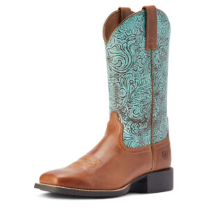 Round Up Wide Square Toe Western Boot
