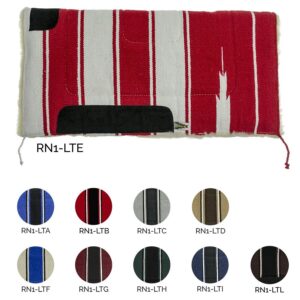 Sottosella western import imbottito in tessuto navajo e lana sintetica, rinforzi in pelle