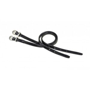 Cinturini per speroni gloss con strass - ULTIMO PEZZO - colore NERO laccato
