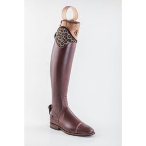 Stivali inglesi Erika in pelle con Top in camoscio e decorazione