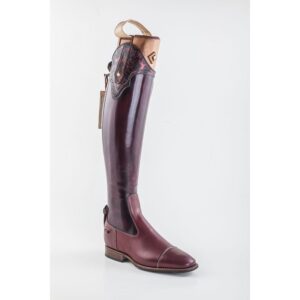Stivali inglesi in pelle con top in greta