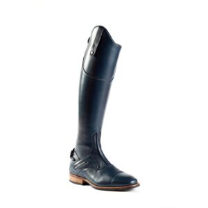 Stivali inglesi Leonardo in pelle con zip posteriore e pelle elasticizzata Moto-Flex System sul collo del piede