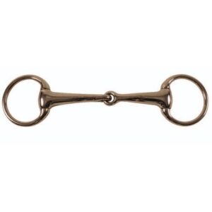 Filetto ad oliva snodato, inox, vuoto, con anelli piccoli, imboccatura 21 mm