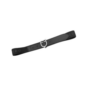 Cintura in cuoio con elastico e scritta