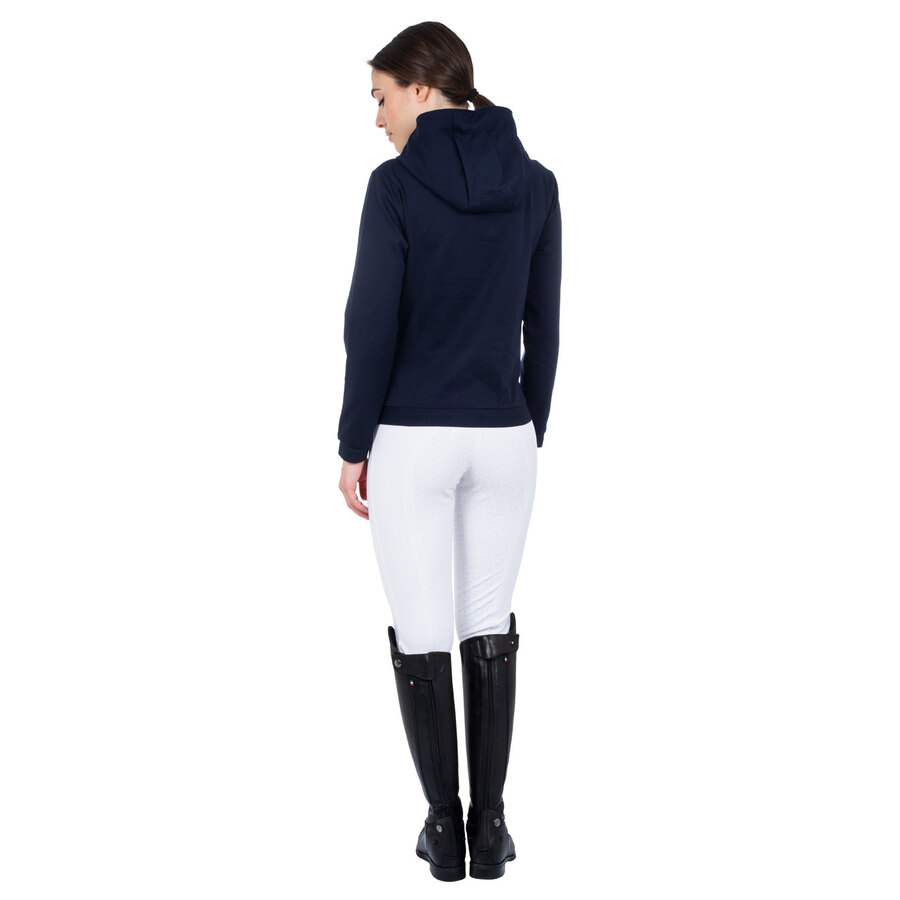 Felpa donna zip frontale tessuto tecnico interlock - immagine 4