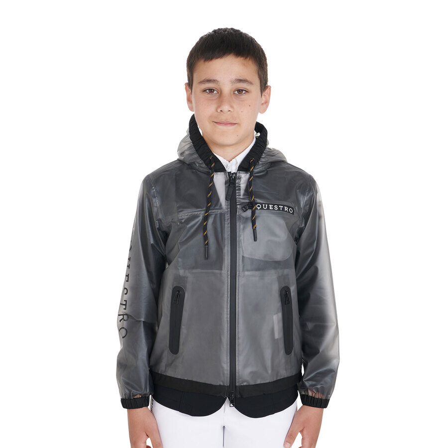 Impermeabile bambini cappuccio e zip antivento