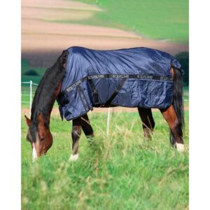 Coperta impermeabile da paddock leggera modello Dakota - ULTIMO PEZZO - misura 135 cm colore BLU