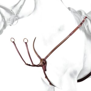 Pettorale a Y con clincher e forchetta staccabile - ultimo pezzo FULL RED BROWN