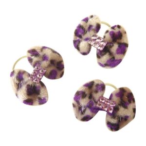 Fiocchetti in velluto leopardati con cristallo