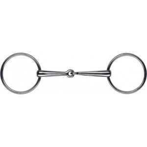 Filetto ad anelli spezzato pieno per morso filetto in acciaio inox