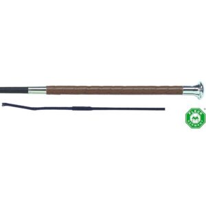 Frustino Fleck con manico in pelle 120 cm