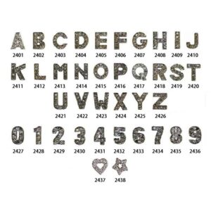 Lettere ornamentali con strass