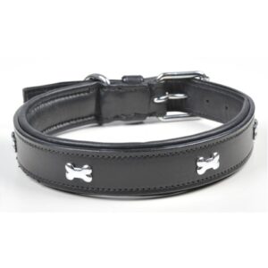Collare in pelle per cani -Bone-