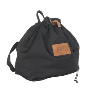 Borsa in Twill nero con ornamenti in pelle
