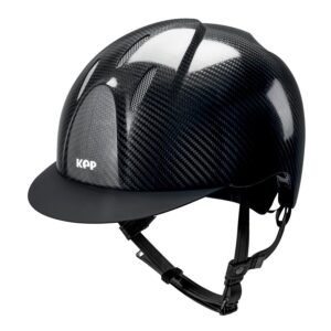 Casco per equitazione ultraleggero in carbonio Naked con griglie in acciaio linea E-light