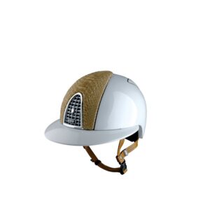 Casco modello Cromo Polo con inserti in pelle