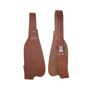 Coppia di fender in cuoio artigianale lakota per sella western