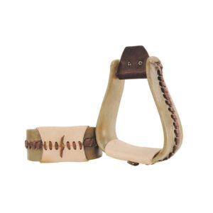 Staffe western custom made 919 rivestite in rawhide