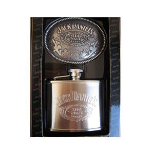 Fibbia jack daniel's con bottiglietta portaliquori