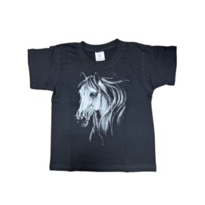 T-Shirt bambino in cotone con cavallo bianco - ULTIMI PEZZI -