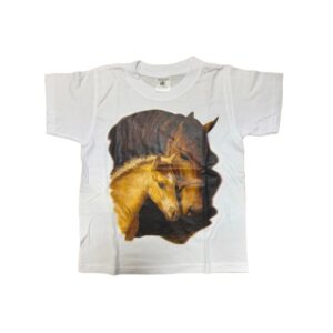 T-Shirt bambino in cotone con puledro - ULTIMO PEZZO - misura 5/6 anni 110/116 cm