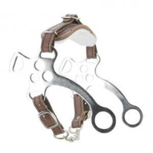 Chromed steel hackamore