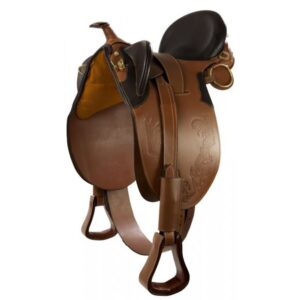 Sella australiana con pomo in pelle di bufalo