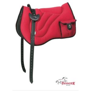 Bareback con tasca in neoprene e tessuto air-mesh traspirante con imbottitura in ovatta completo di sottopancia