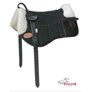 Bareback in cotone e lana con imbottitura in ovatta completo di sottopancia