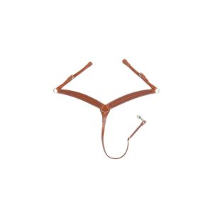 Pettorale western pool's in cuoio con lavorazione border stamp