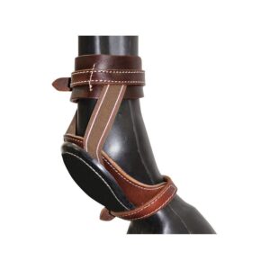 Skid boots pool's in cuoio con rinforzo in gomma e chiusure elastiche con fibbie