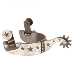 Speroni da bambino in ferro brunito con decorazioni Stars e dots
