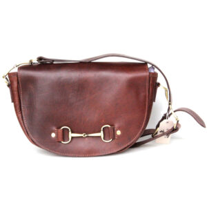 Borsa in pelle con morso