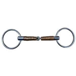 Filetto ad anelli con rulli di rame - ULTIMO PEZZO - misura 13.5 cm