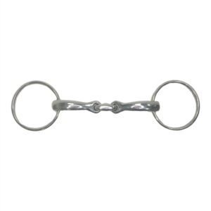 Filetto curvo 15 mm oliva cen. pieno, anelli da 65 mm mm 135, inox