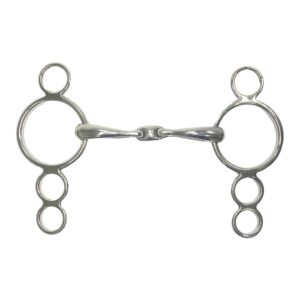 Filetto curvo oliva centrale inox anelli mm 68 e 28 pieno mm18,mm135