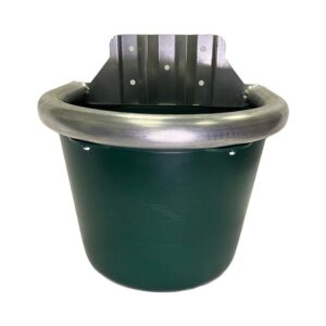 Mangiatoia con bordo zincato verde rinforzi metallo made in italy