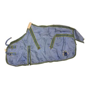 Coperta estiva per pony in canapa - ULTIMO PEZZO - colore AZZURRO misura petto/posteriore 145 cm