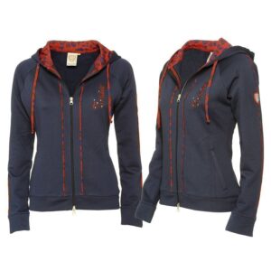 Felpa donna cervia con inserti animalier - ULTIMO PEZZO - taglia S