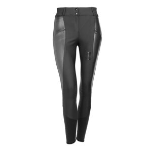 Pantaloni melissa con inserti in ecopelle