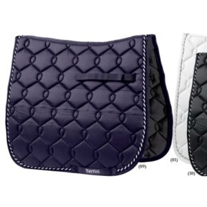 Sottosella da dressage con trapuntatura a goccia e rombo