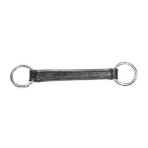 Falsa martingala in cuoio con anelli inox