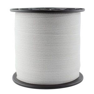 Fettuccia elettrica bianca da 4 cm, bobina da 200 metri
