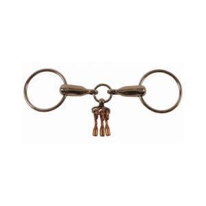 Filetto ad anelli snodato con gioco-lingua in rame - ULTIMO PEZZO - misura 12.5 cm