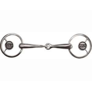 Filetto ad anelli metalab in acciaio inox satinato imboccatura vuota - ULTIMI PEZZI -
