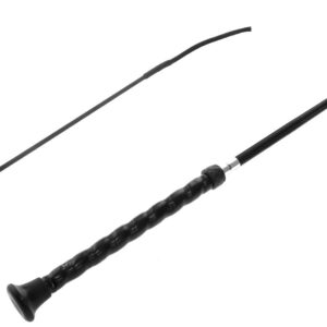 Frustino da dressage in nylon con manico in pelle modello Leather Flying 110 cm o 120 cm