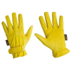 Guanti in pelle morbida da lavoro con chiusura in velcro