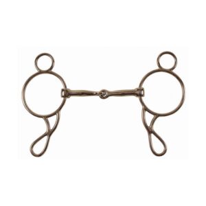 Morso western inox gonzales bit snodato, imboccatura con inserti in rame